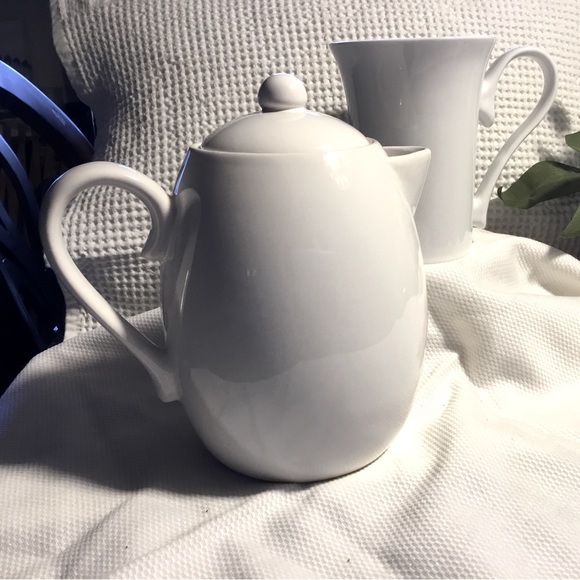 Starbucks Pottery Ceramic Coffee Tea Pitcher 30.4 oz & Coffee Tea Mug 11 oz - Picture 1 of 11